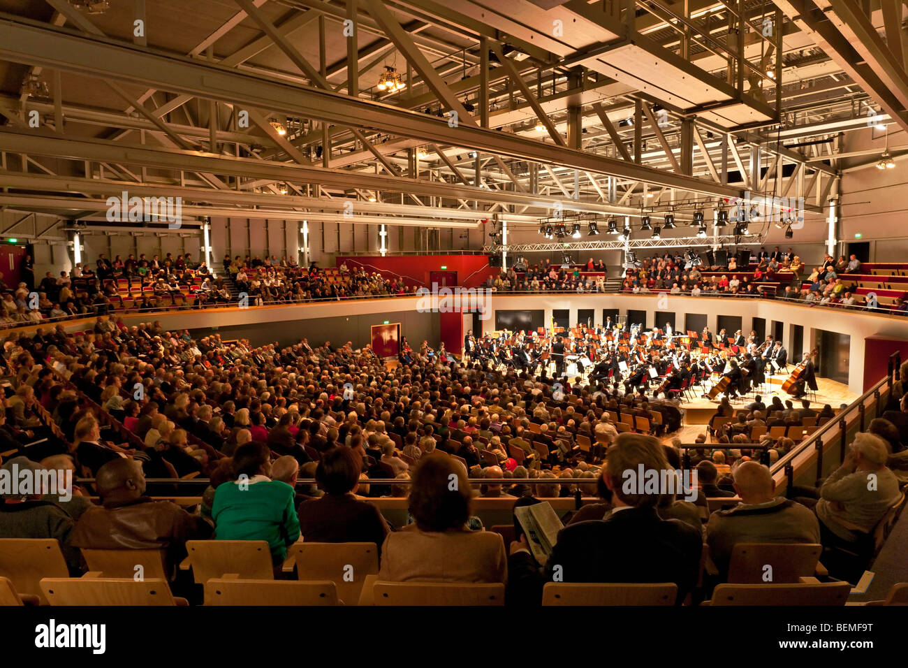 Butterworth Hall concert hall at the Warwick Arts Centre, University of Warwick. Stock Photo