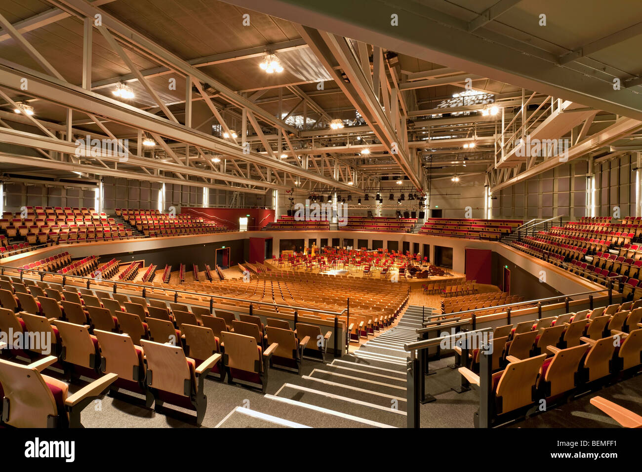 Butterworth Hall concert hall at the Warwick Arts Centre, University of Warwick. Stock Photo