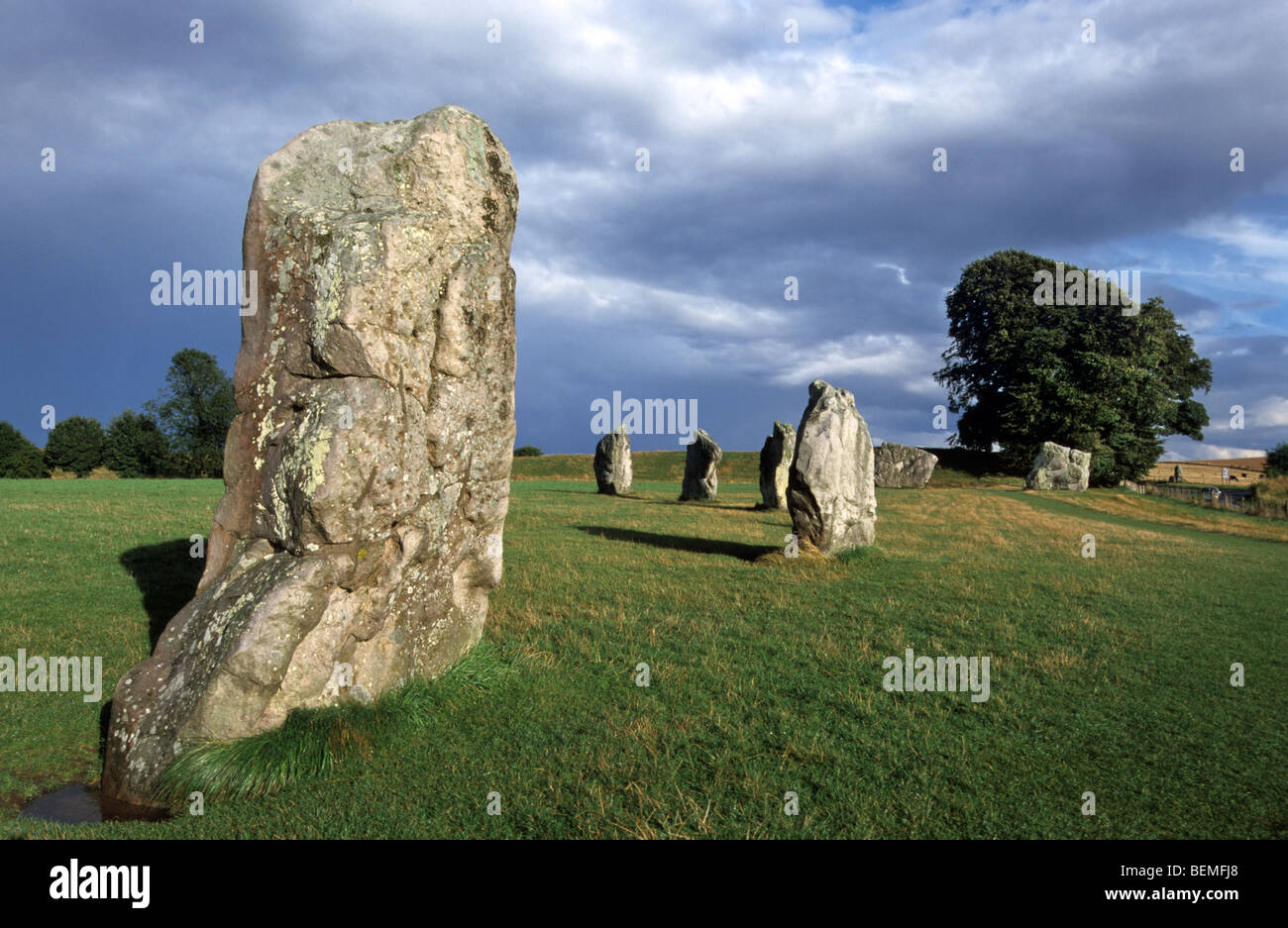 Megaliths / standing stones at Avebury, Wiltshire, UK Stock Photo