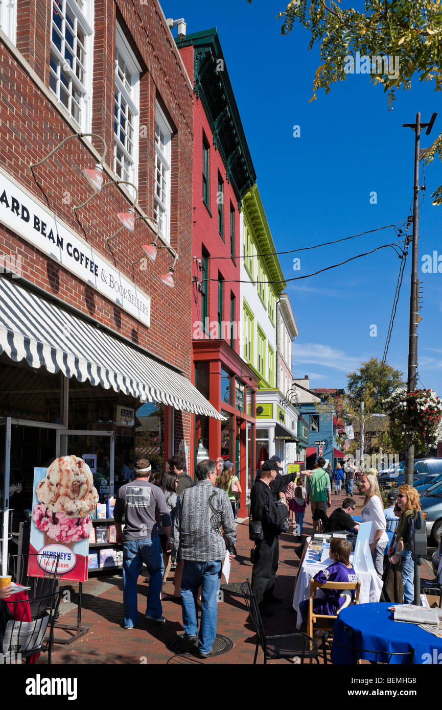 Waterfront cafe and shops, Annapolis, Maryland, USA Stock Photo Alamy