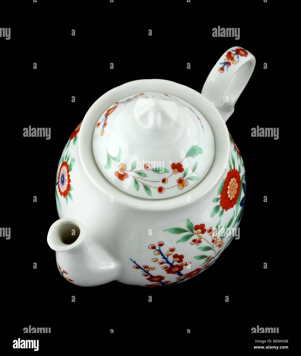 Colorful floral design teapot Stock Photo Alamy