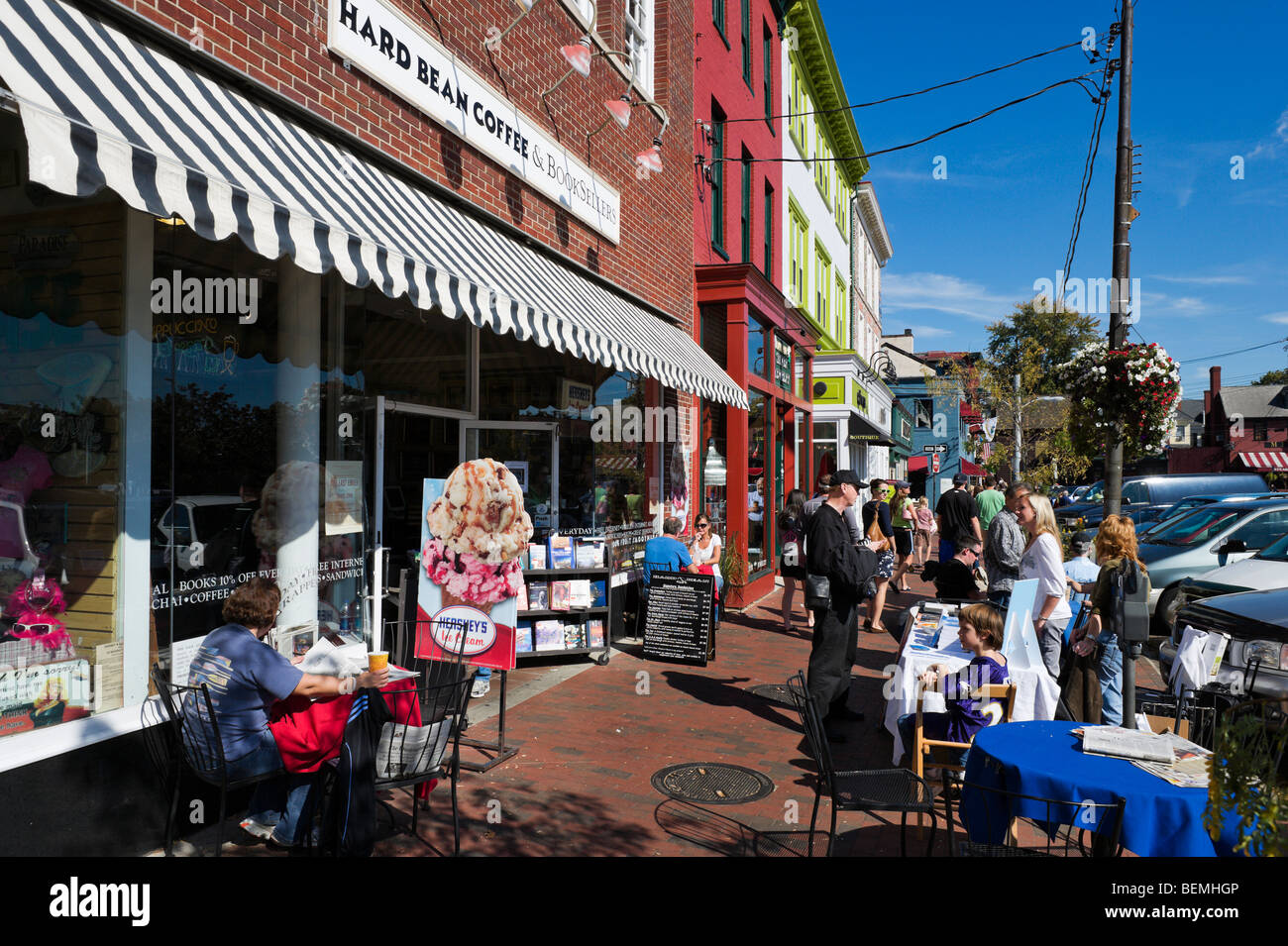 Waterfront cafe and shops, Annapolis, Maryland, USA Stock Photo Alamy