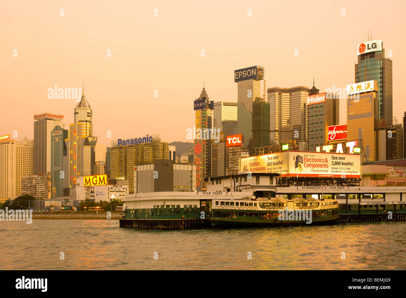Star Ferry Pier, Wan Chai, Victoria Harbour, Hong Kong Island, Hong