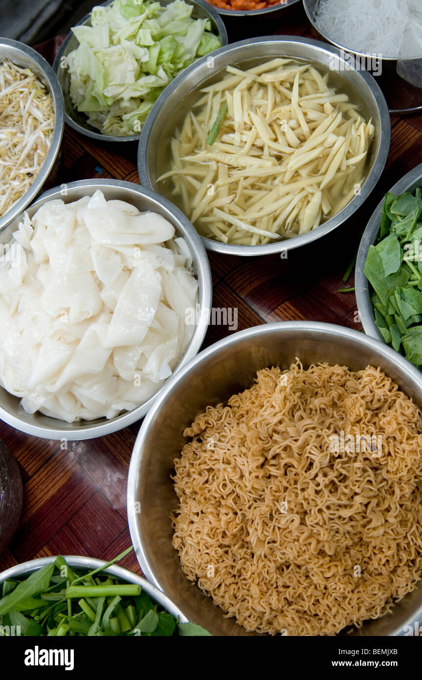 Street food ingredients, Bangkok Stock Photo