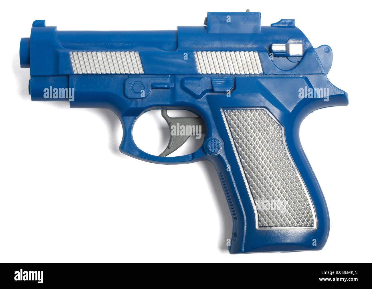 Plastic toy bb gun on white background Stock Photo Alamy