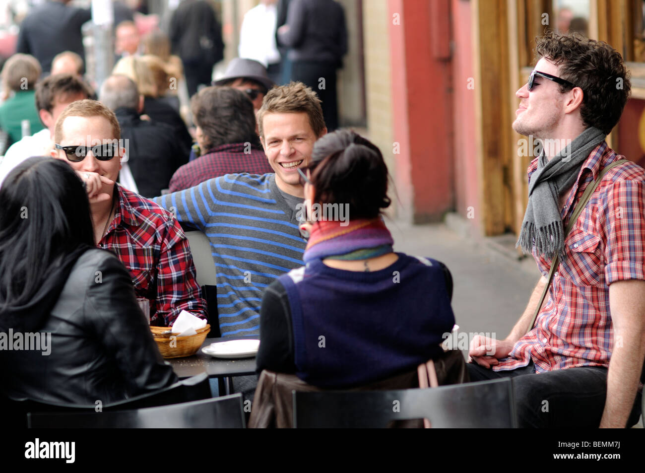 street scene brunswick street fitzroy Stock Photo