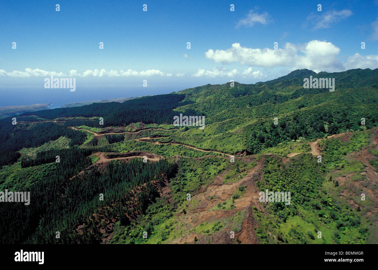 Calderalandscape with forests. Nuka Hiva. French Polynesia Marquesas ...