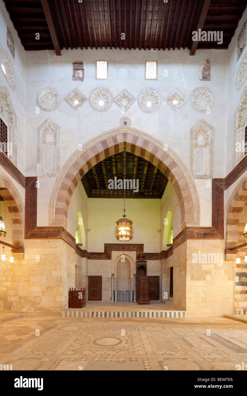 prayer hall, complex of Aslam al-Silahdar, Cairo, Egypt Stock Photo