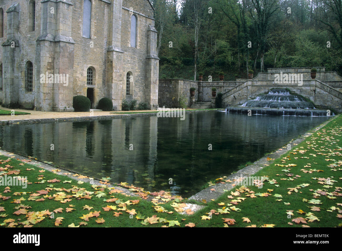 Abbey of Cistercians, Fontenay, Burgundy, France Stock Photo