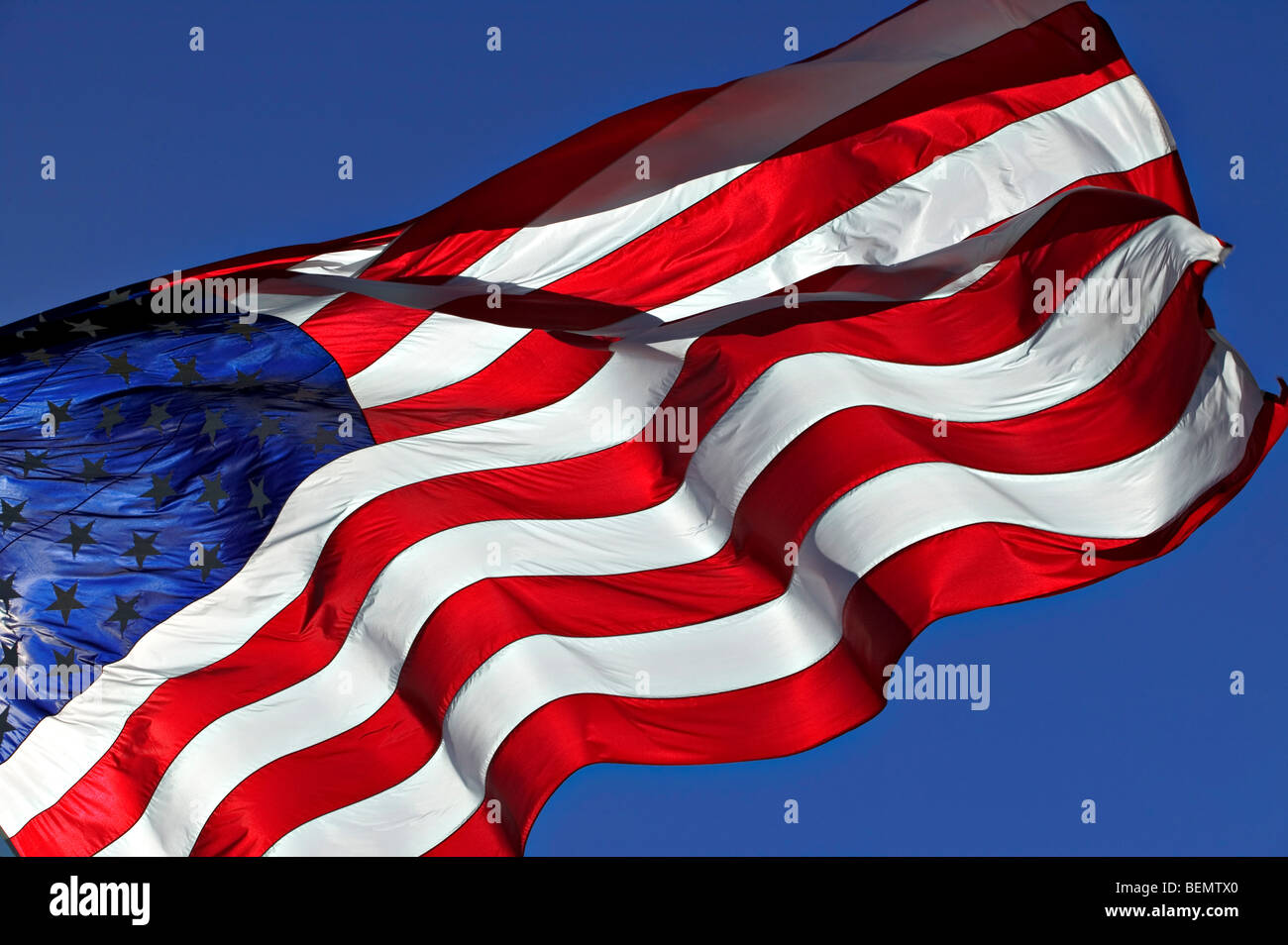The American flag waving in the breeze Stock Photo - Alamy
