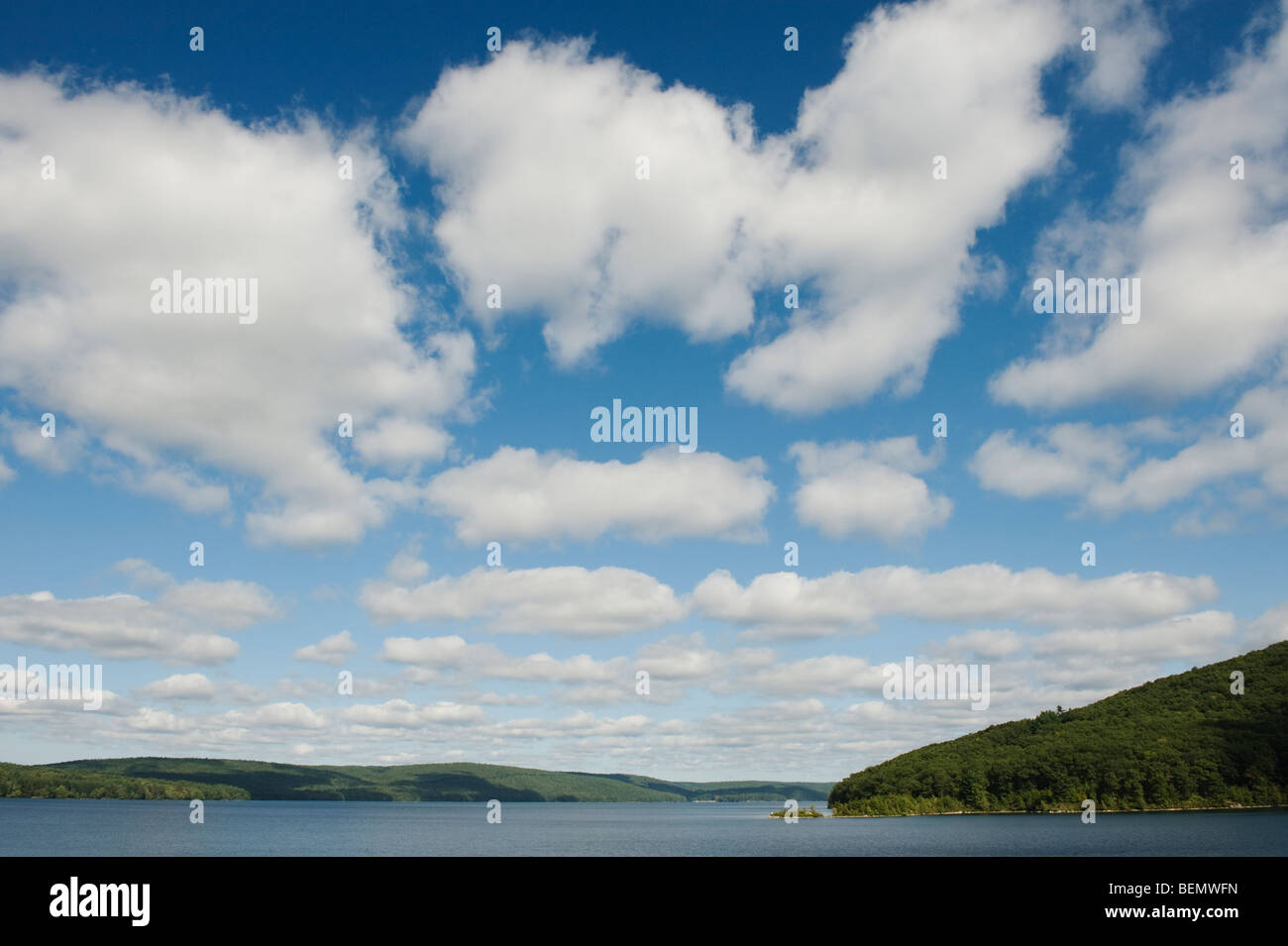 The Quabbin Reservoir, where Enfield Massachusetts used to reside Stock