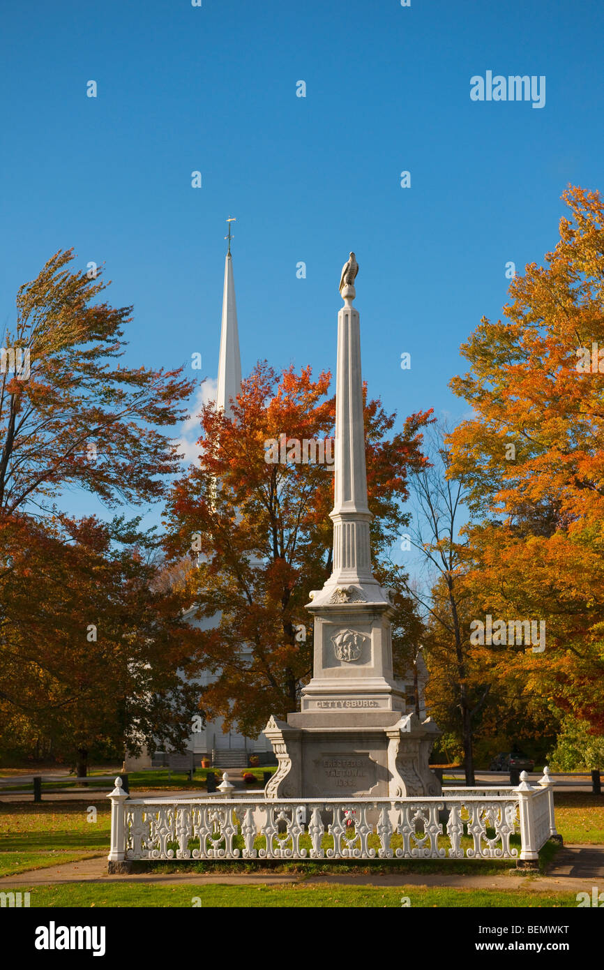 Barre Commons Civil War Memorial, Barre, Massachusetts. Stock Photo