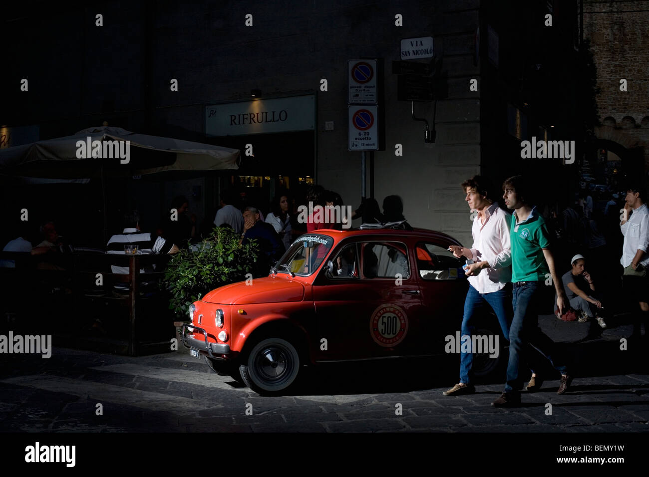 Fiat 500 tour of Florence, Italy Stock Photo - Alamy