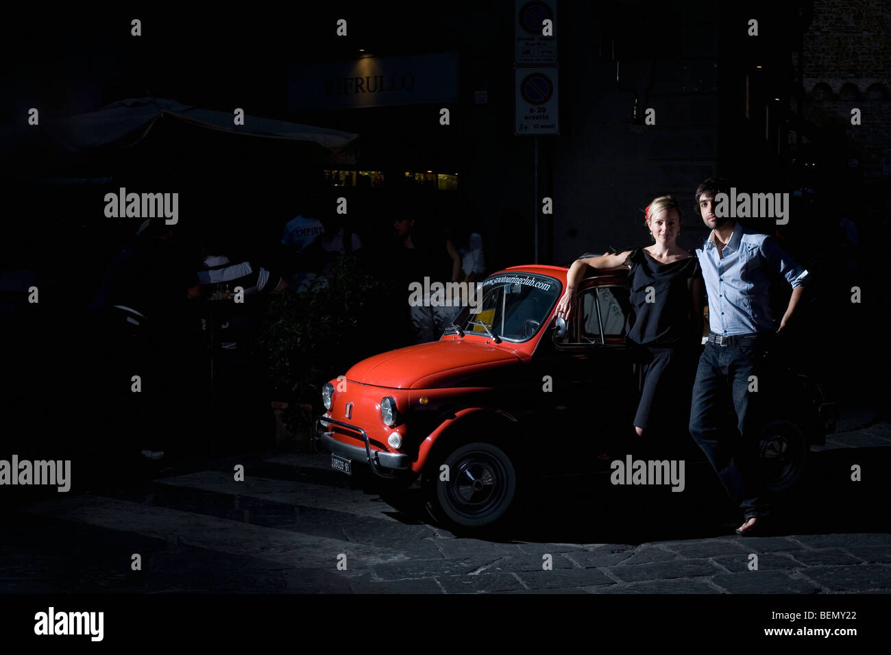 Fiat 500 tour of Florence, Italy Stock Photo - Alamy