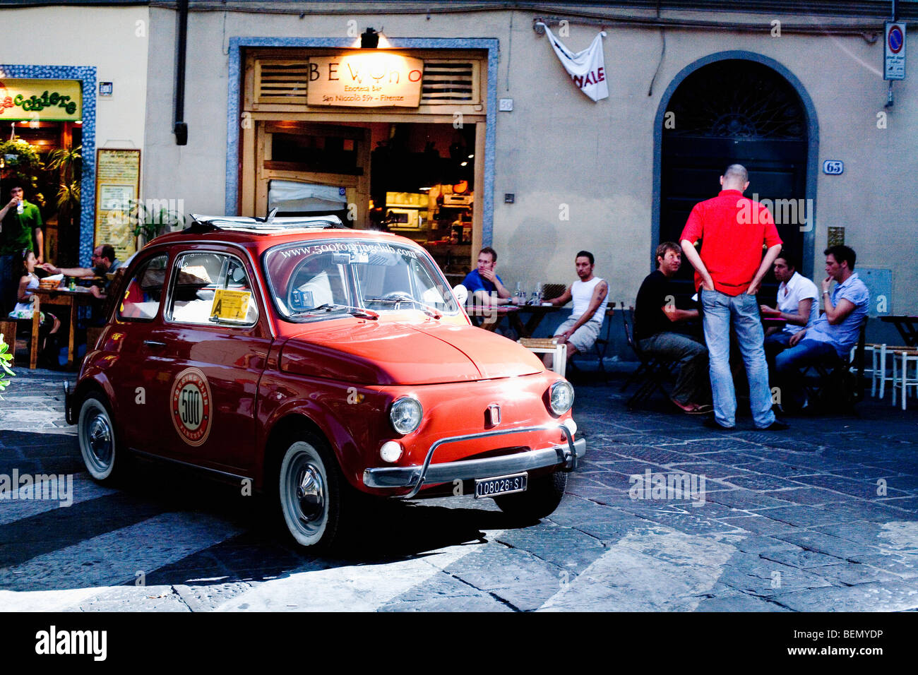 Fiat 500 tour of Florence, Italy Stock Photo - Alamy