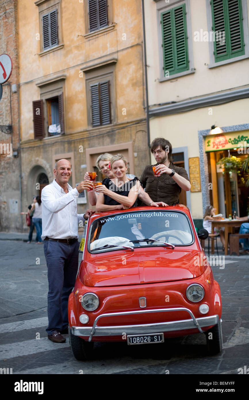 Fiat 500 tour of Florence, Italy Stock Photo - Alamy