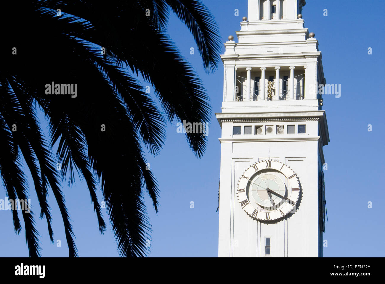 Detail of the Ferry Building in San Francisco, California, USA. Stock Photo