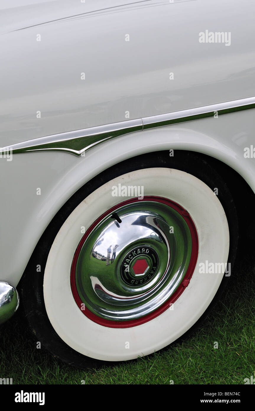 Packard wheel and wing at Boston Classic Car Show, Lincolnshire Stock