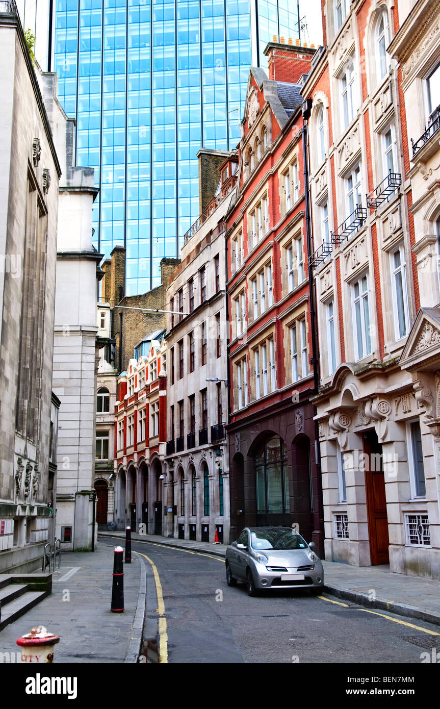 Old and new buildings in city of London Stock Photo