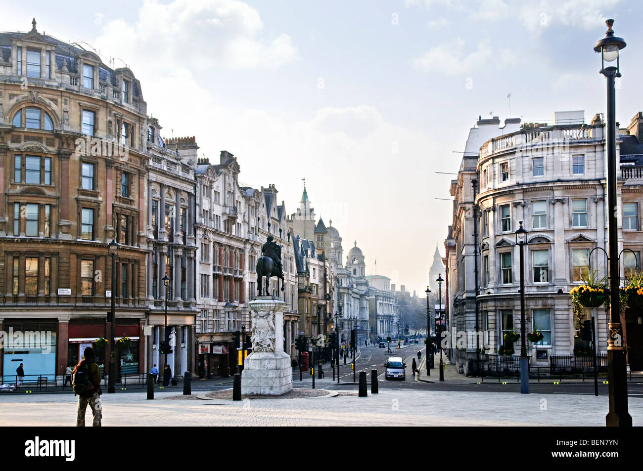 View of Charing Cross in London at early morning Stock Photo