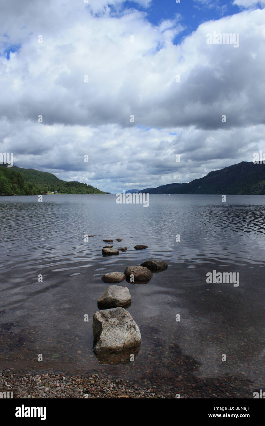 veiw of lochness scotland from fort augustus inverness-shire Stock Photo