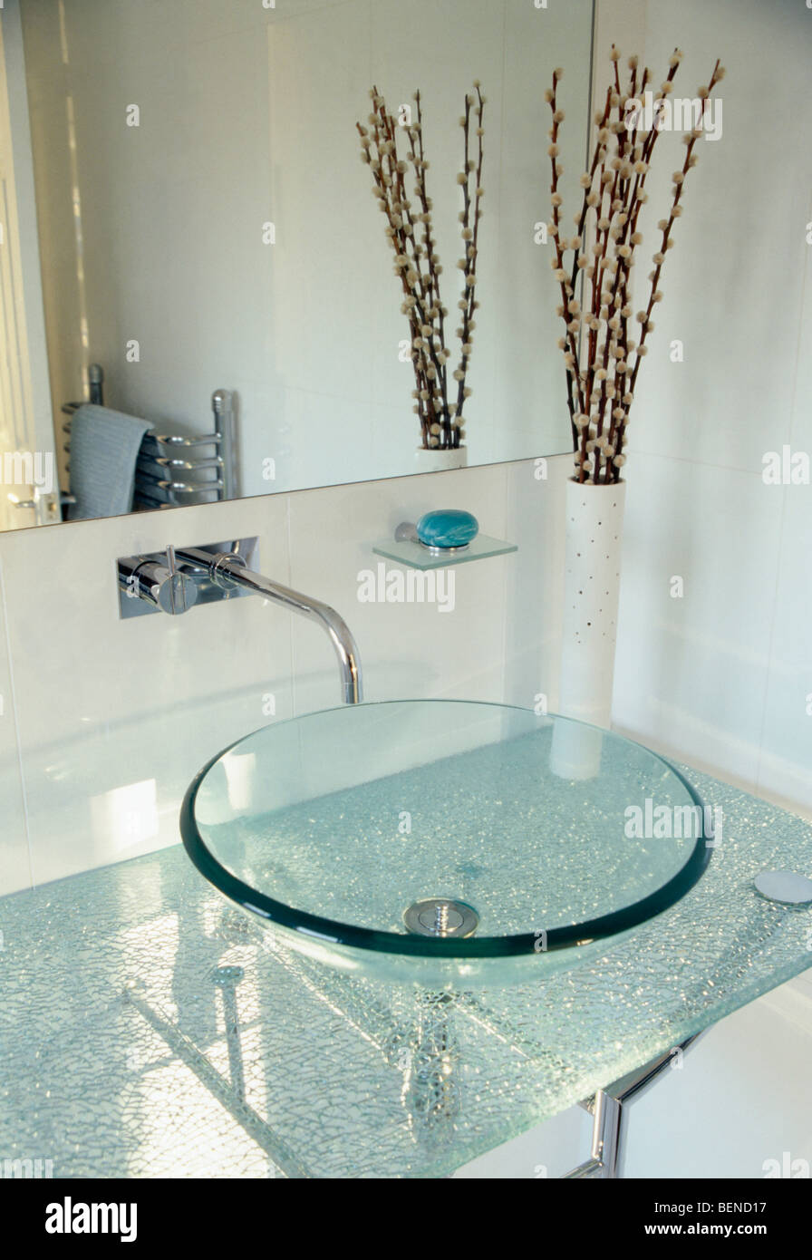 Glass sink vanity unit deals