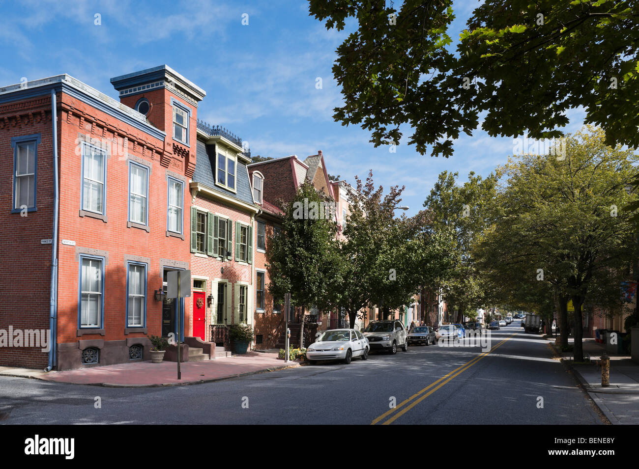 Typical street in the historic centre, North Street, Harrisburg