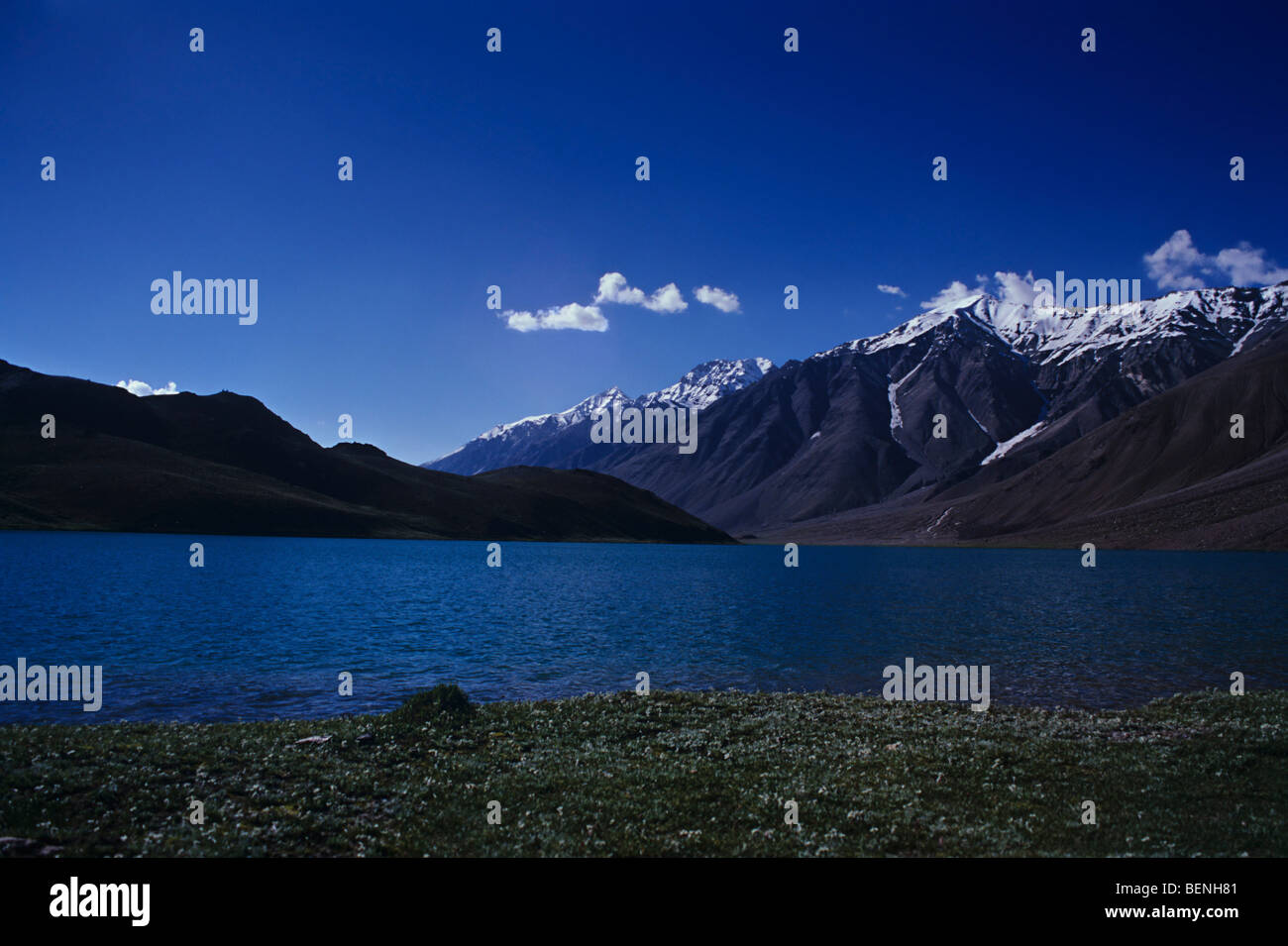 Chandertal lake Lahaul and Spiti Himachal Pradesh India Stock Photo