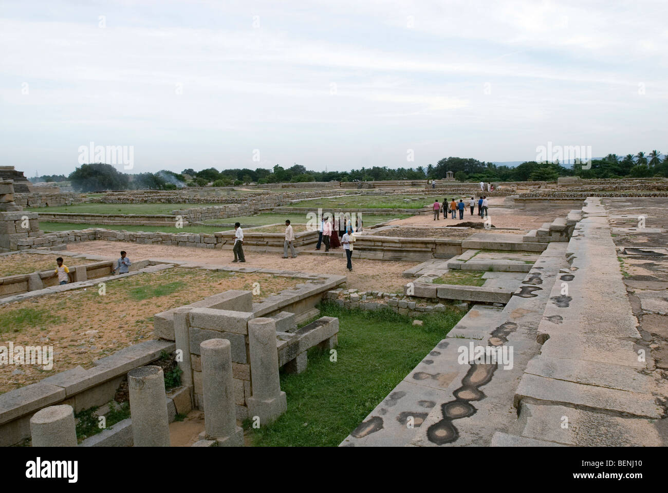 The Royal Center enclosing the royal buildings of the Lotus Mahal Hampi