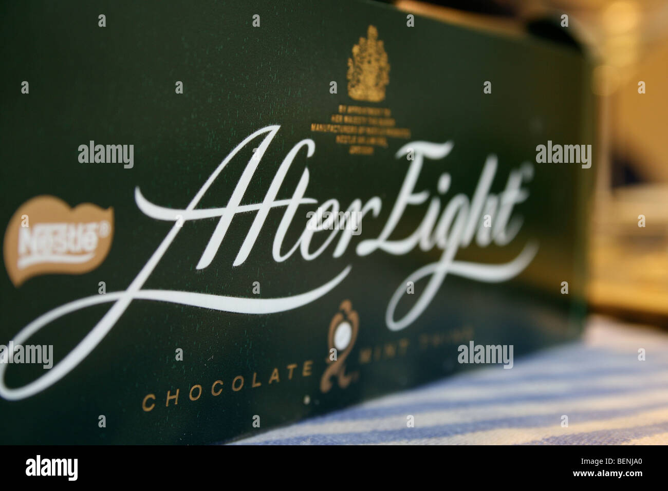 Box of After Eight mints Stock Photo