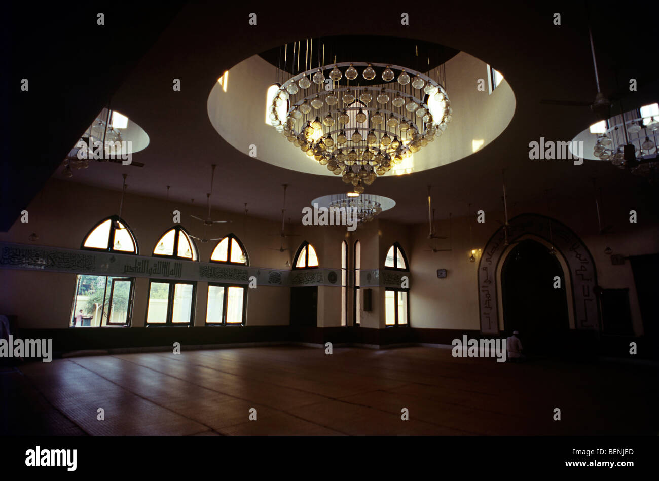 Interior of Thousand Lights Mosque Madras Tamil Nadu India Stock Photo