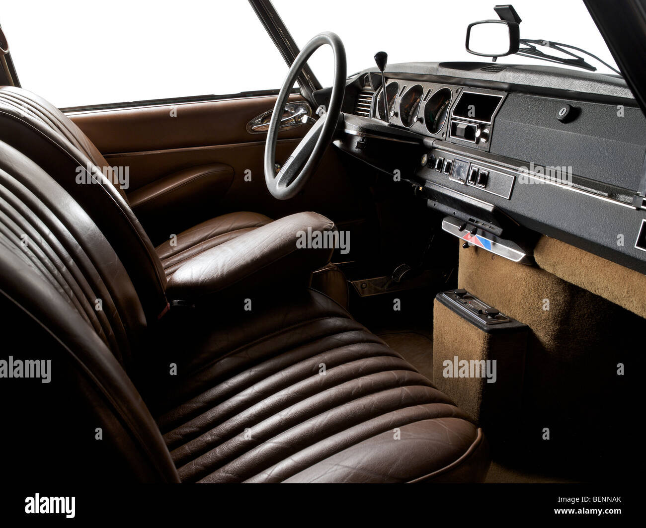 Citroen DS Pallas Interior Shot in Studio Stock Photo