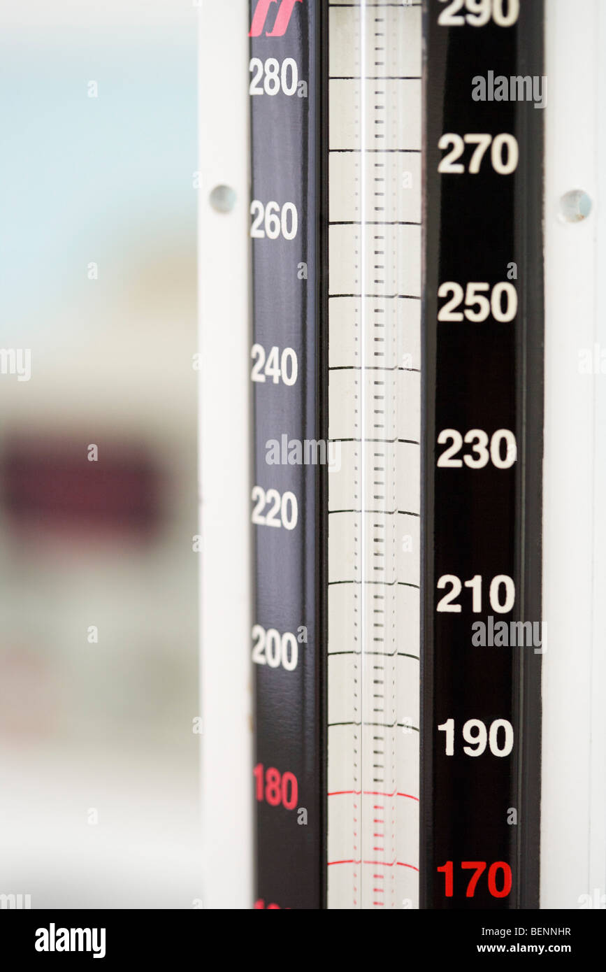 Blood pressure gauge, close-up Stock Photo