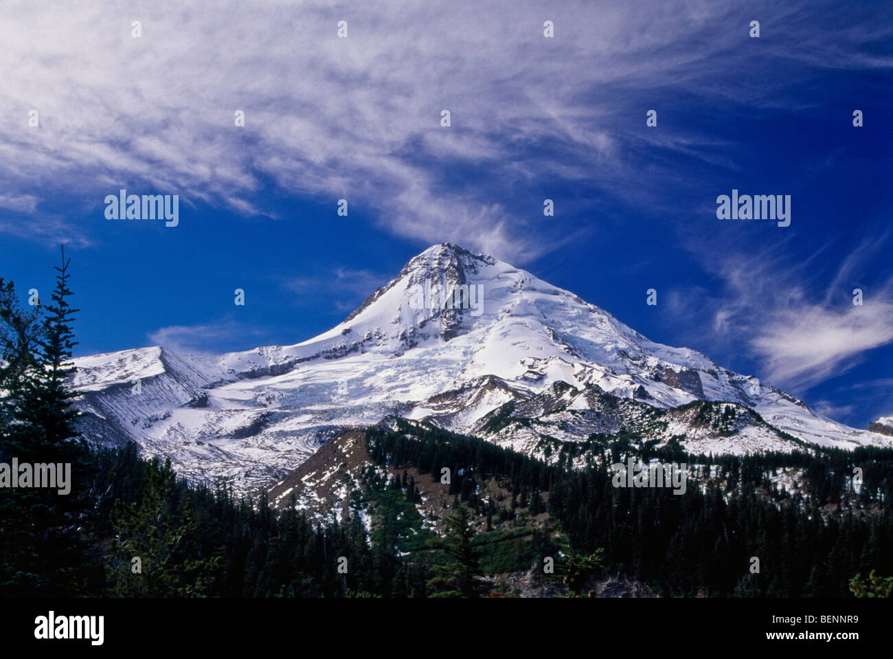 Mt. Hood and clouds, Mt. Hood National Forest, Oregon Stock Photo - Alamy