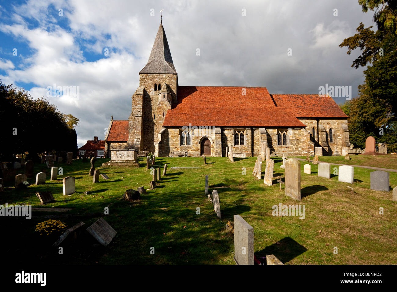 View of Burwash church Stock Photo Alamy