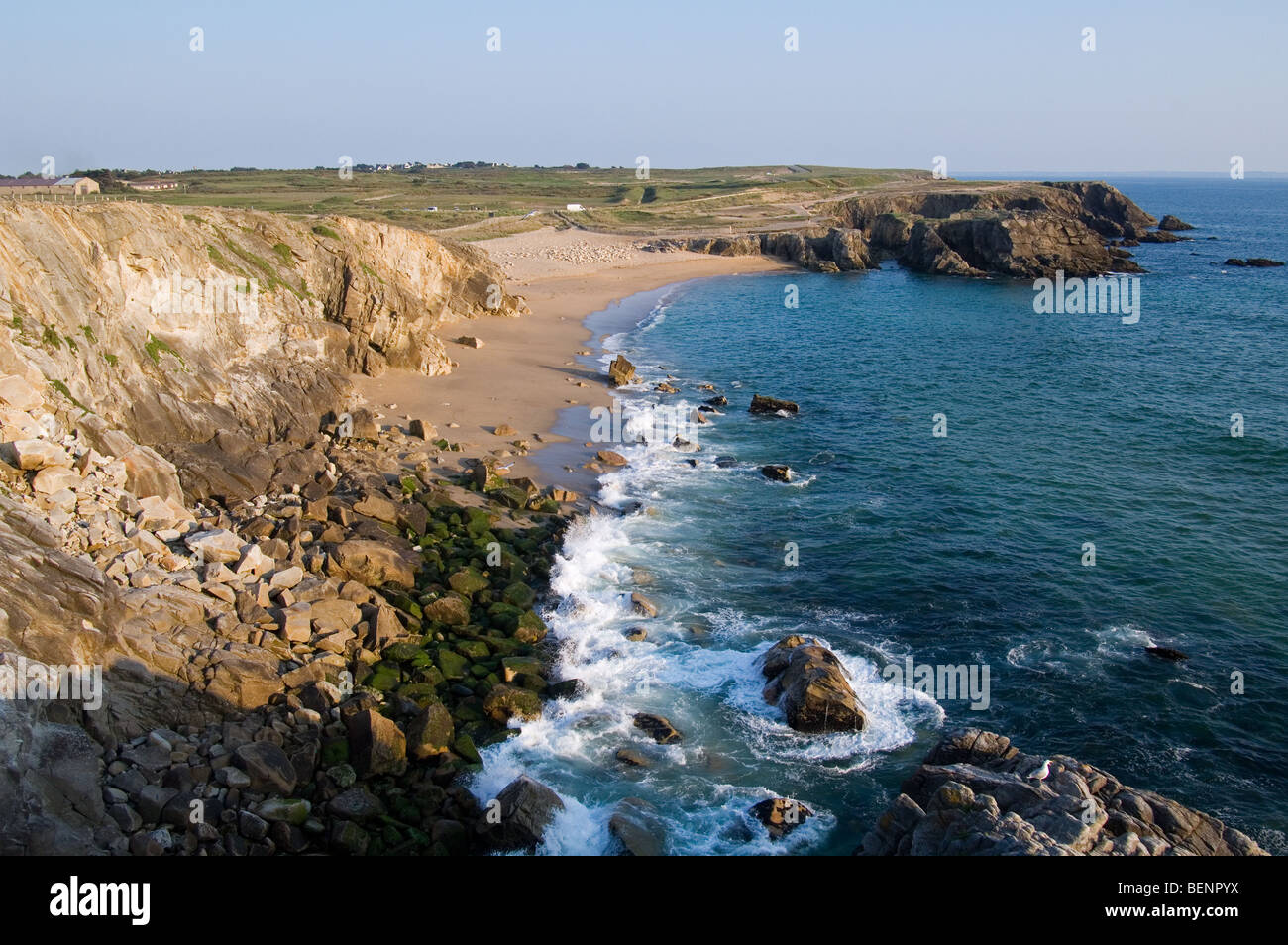 The Côte Sauvage / Wild Coast, Quiberon, Brittany, France Stock Photo
