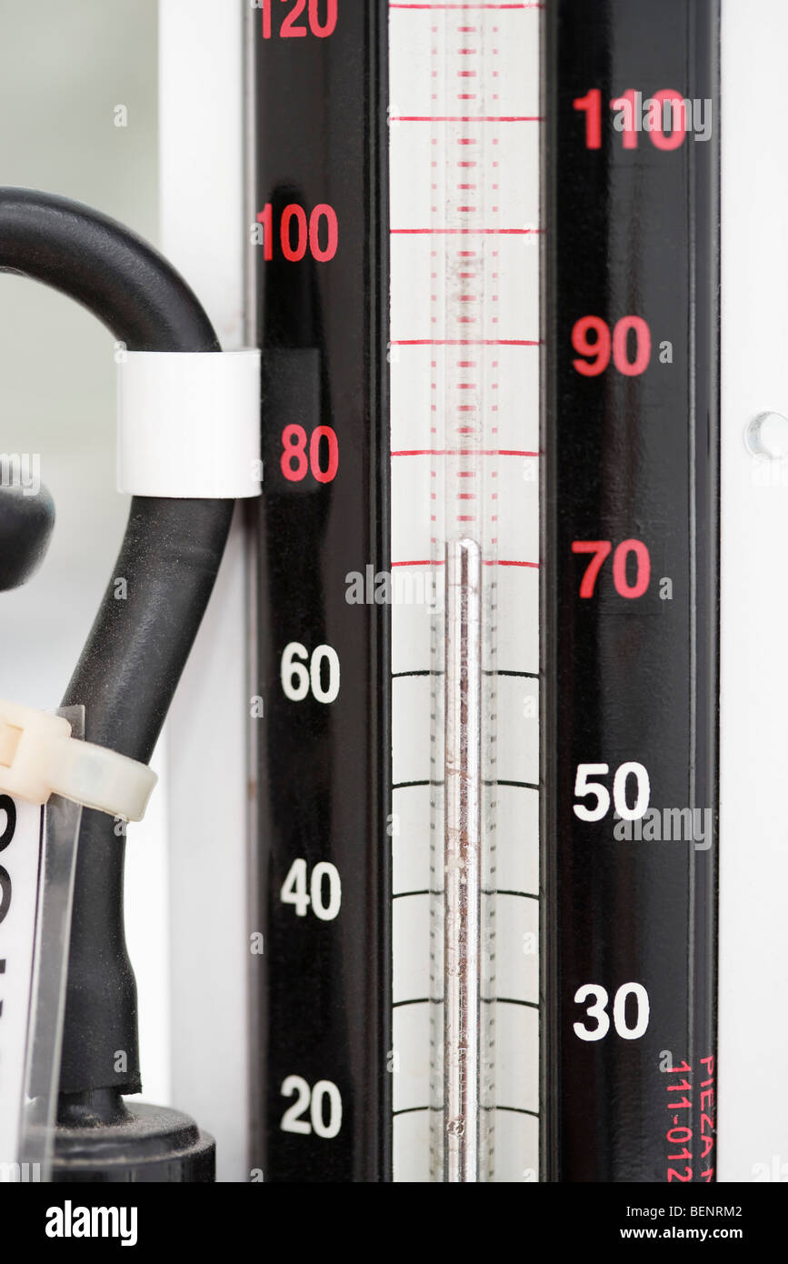 Blood pressure gauge, closeup Stock Photo Alamy