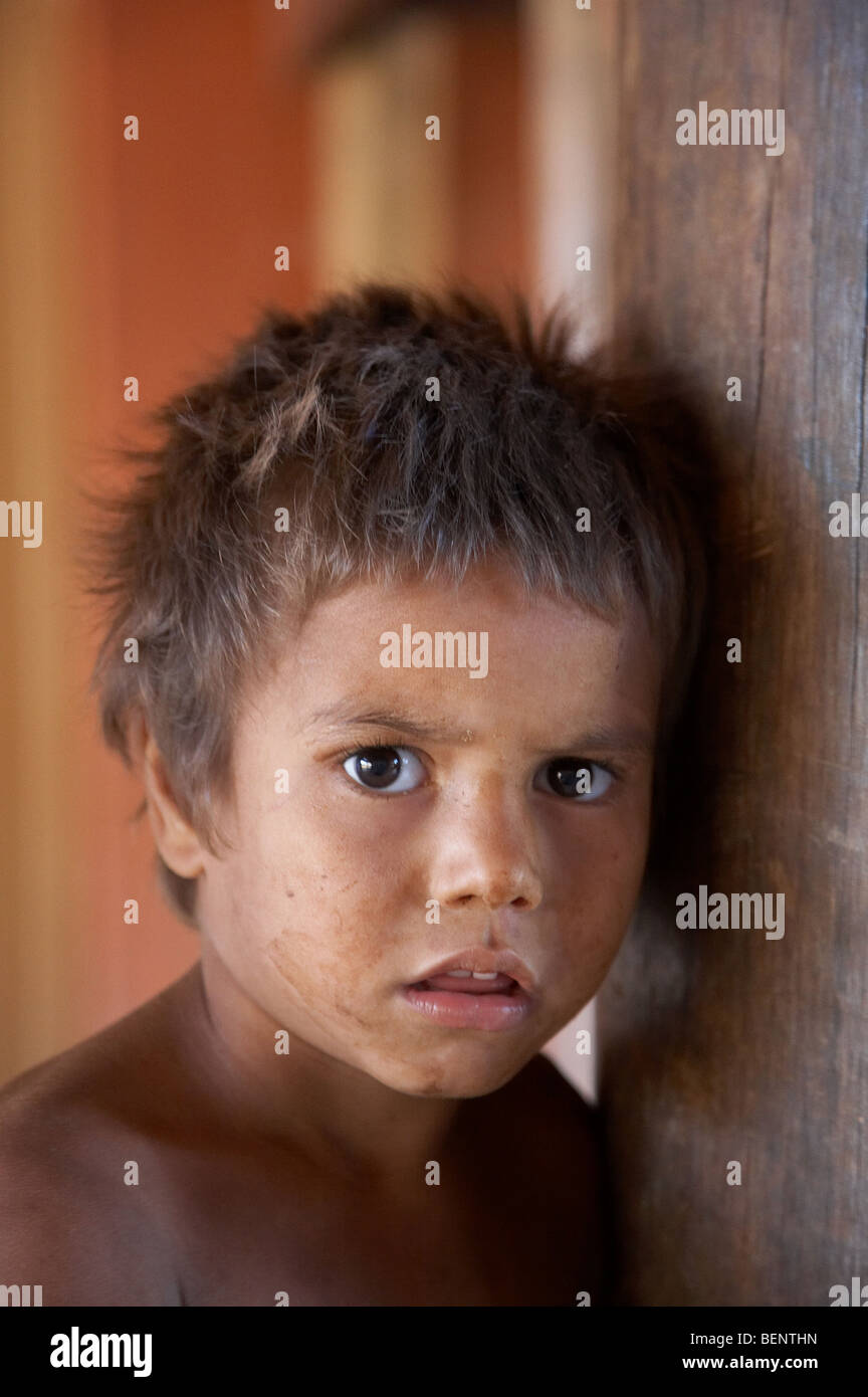 BRAZIL Aldeia Tekoa Pyau, a Guarani Mbya indigenous slum settlement on