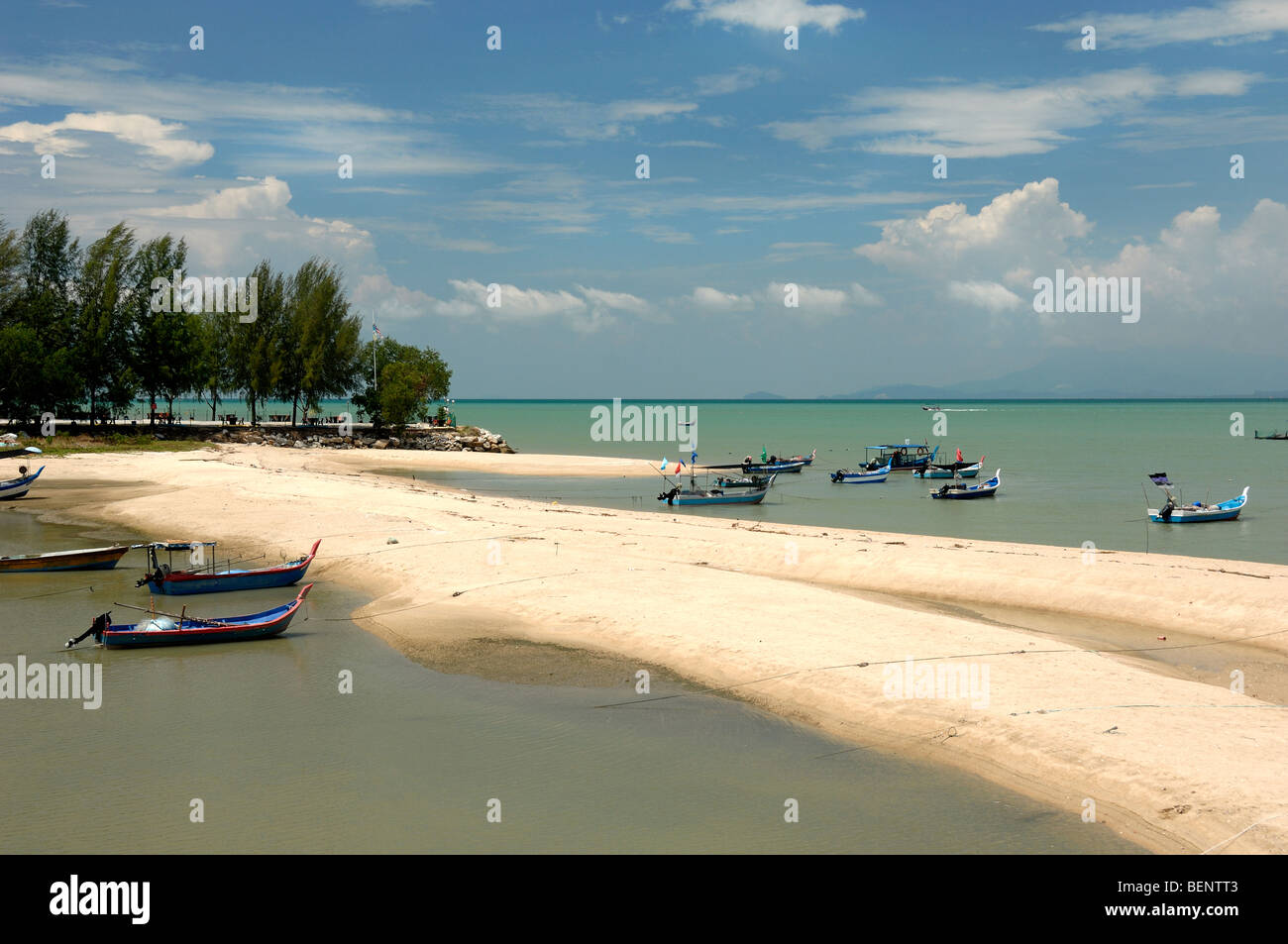 Tanjung Bungah Beach and Fishing Boats Penang Malaysia Stock Photo - Alamy