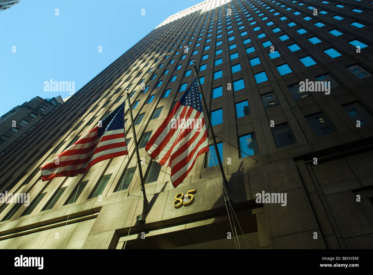 The Goldman Sachs brokerage firm world headquarters at 85 Broad Street in New York Stock Photo