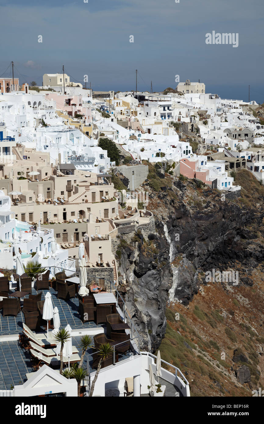 Village of Imerovigli, Santorini, Cyclades Islands, Greece Stock Photo