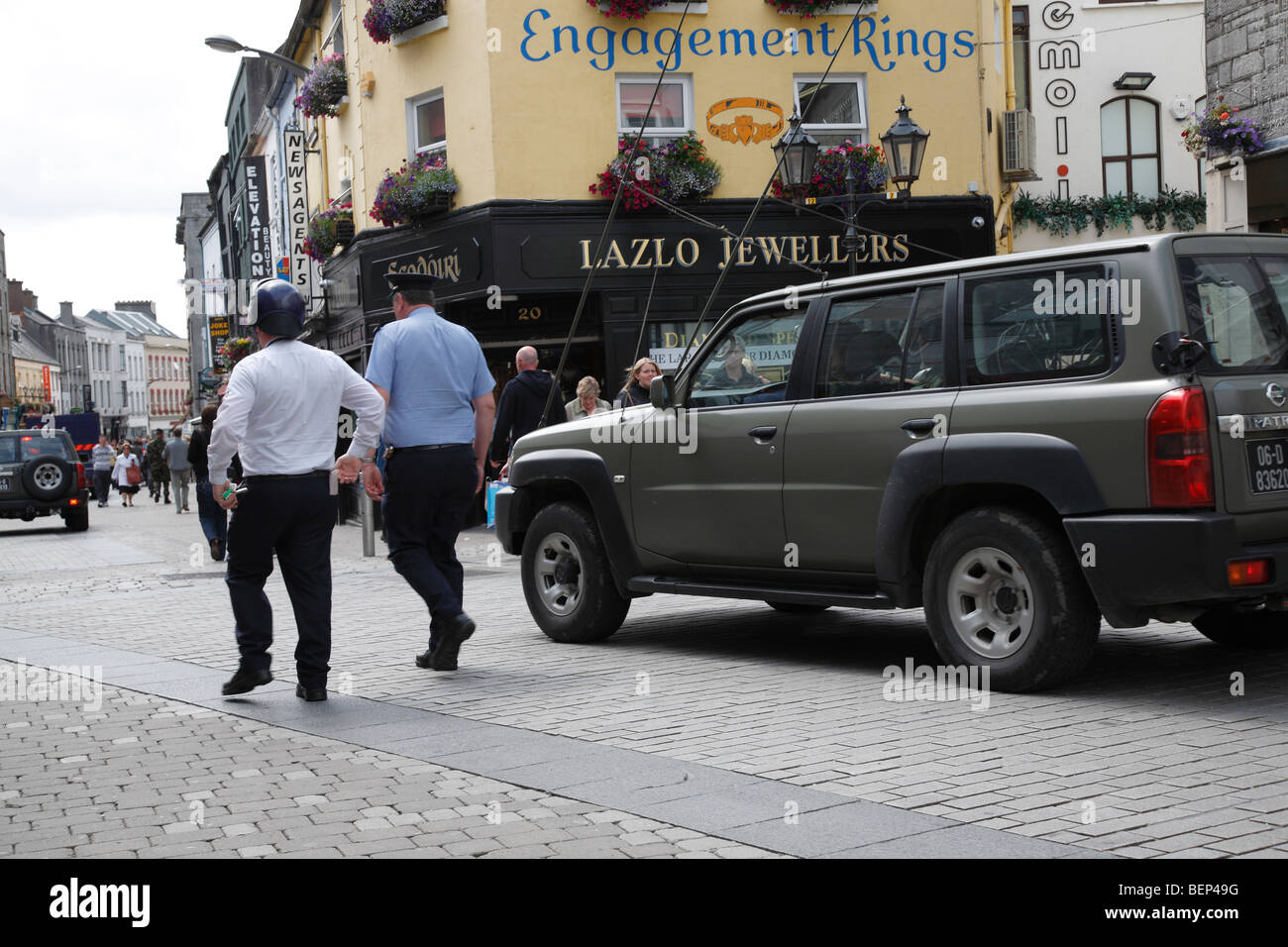 Irish security service in Galway, Ireland Stock Photo Alamy