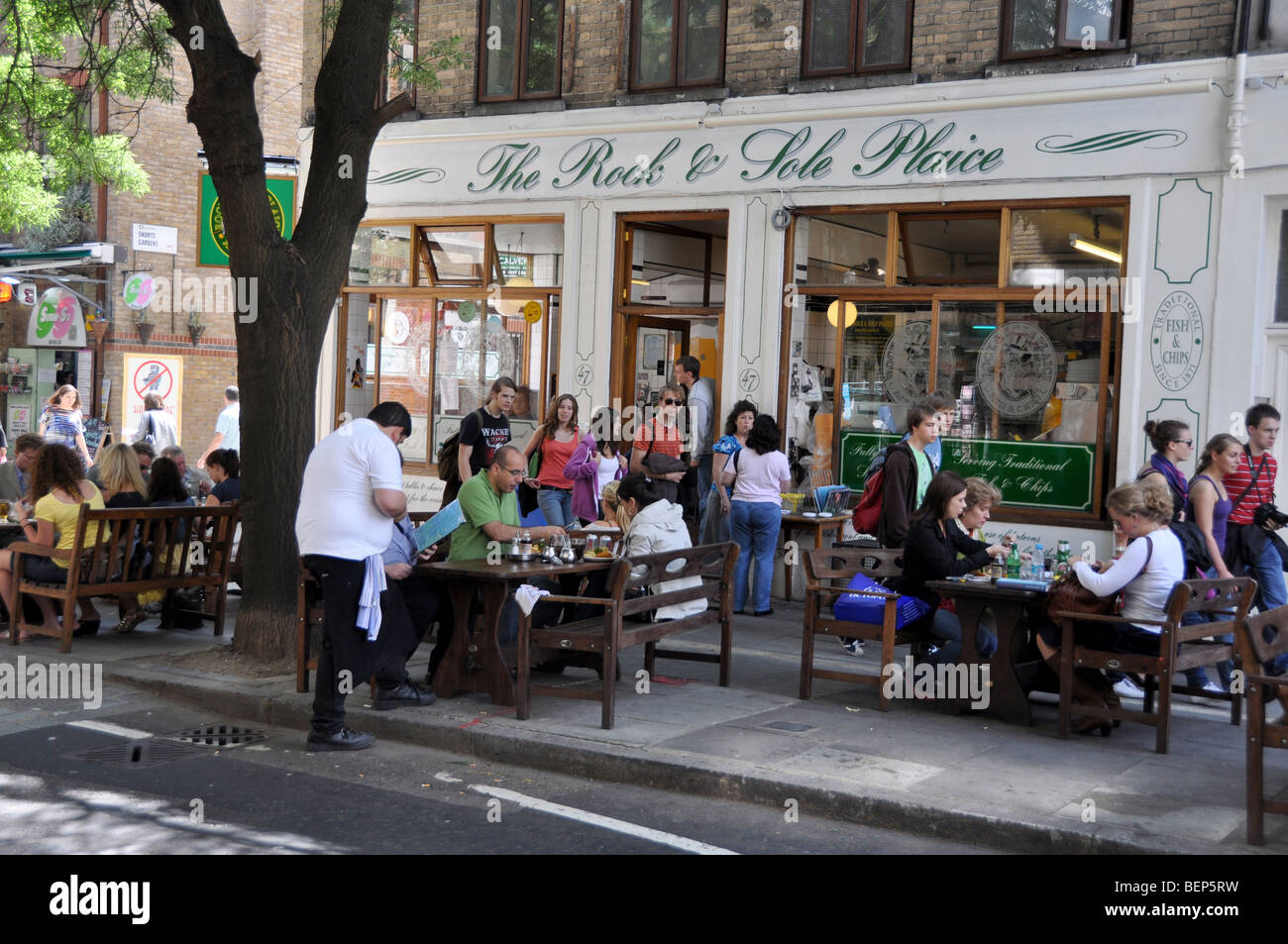 Popular fish and chip restaurant in London's Covent Garden London England Stock Photo