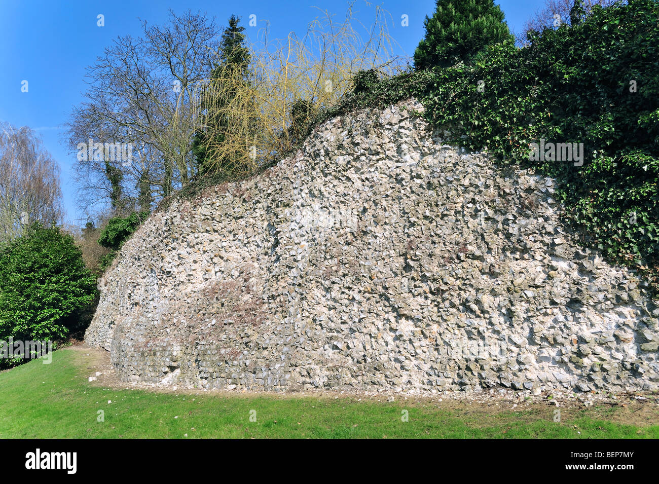 Roman town wall at Tongeren, Belgium Stock Photo