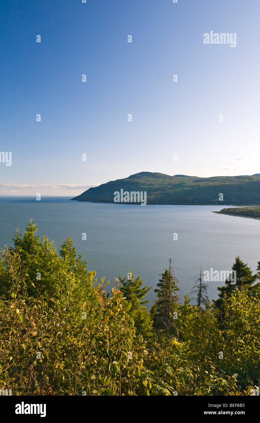 Baie Saint Paul Charlevoix view of Riviere Saint Laurent Stock Photo