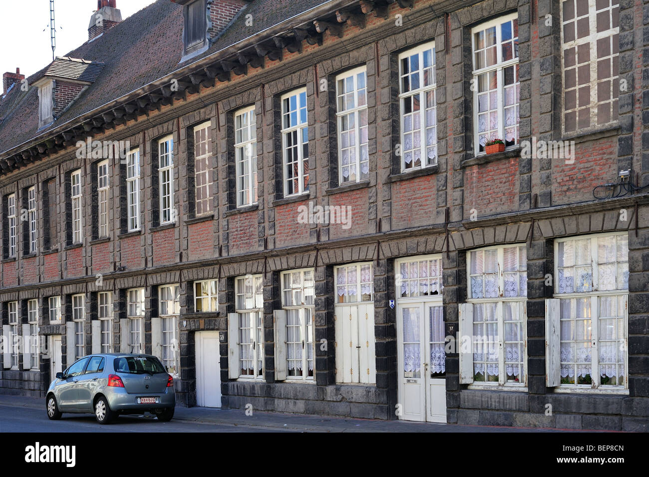 Renovated Louis XIV houses in the Rue de Marvis, Tournai, Belgium Stock