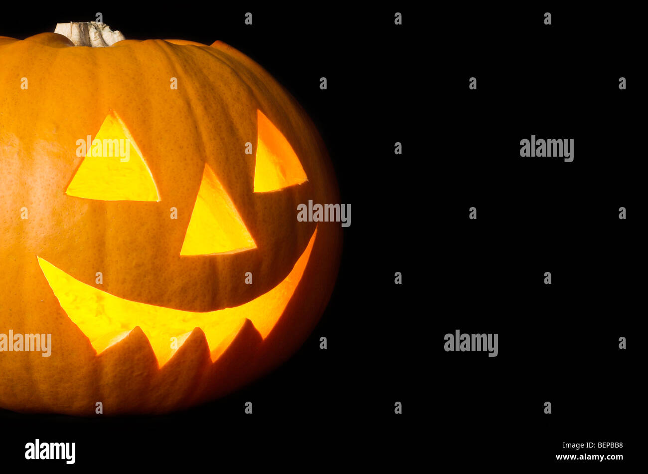 Halloween Pumpkin with black background Stock Photo - Alamy