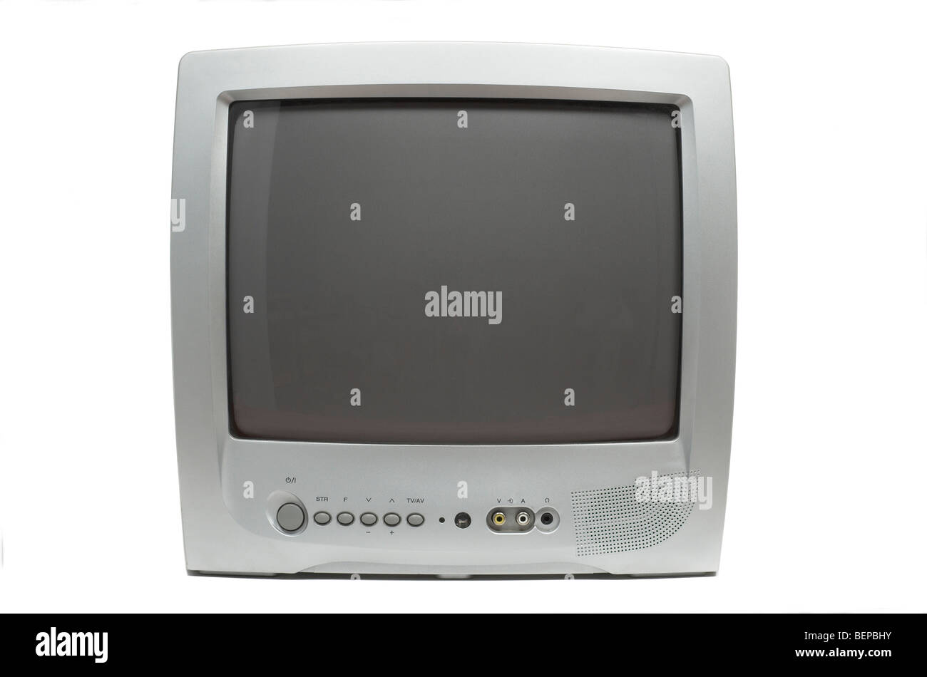 A CRT Silver Television Stock Photo