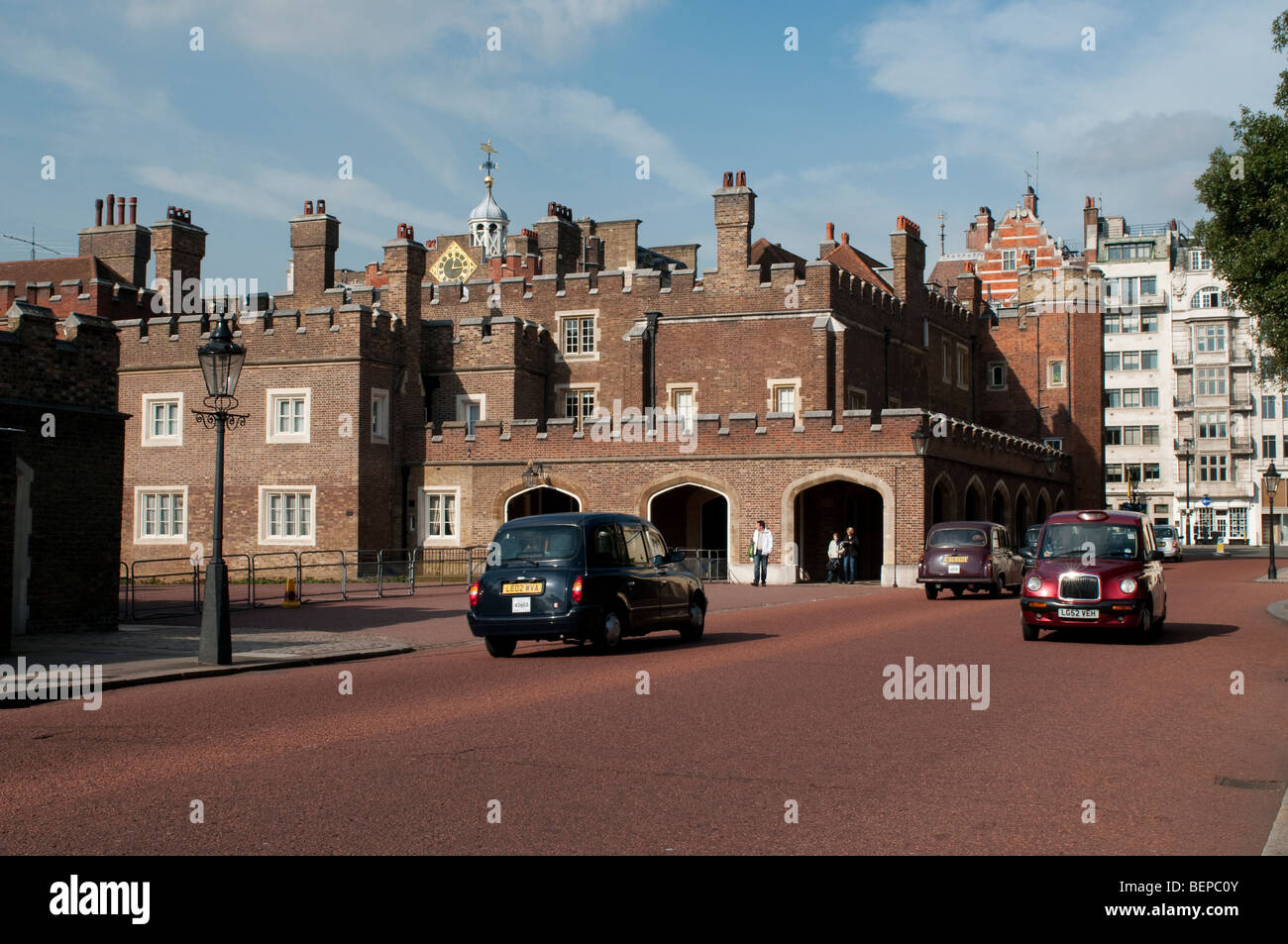 Marlborough Road with the side view of St James's Palace, London