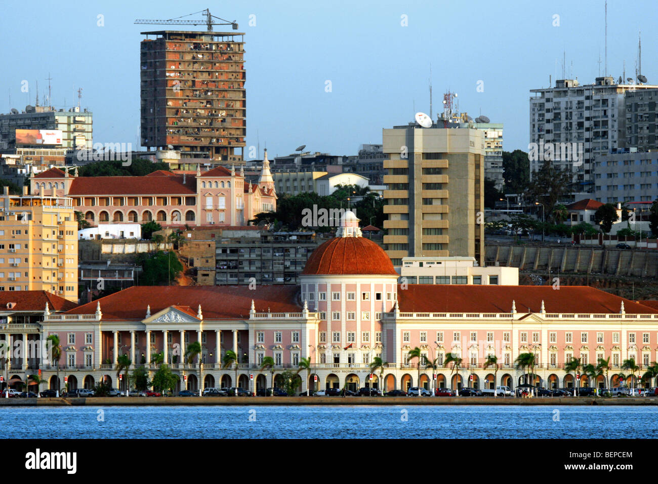 High-rise blocks in the business centre of Luanda, capital city of Angola, Southern Africa Stock Photo